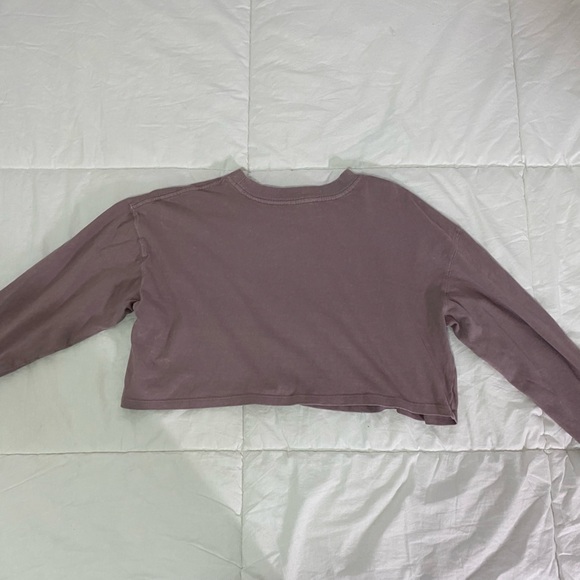 Zara Mauve Cropped Washed Shirt - Picture 4 of 4